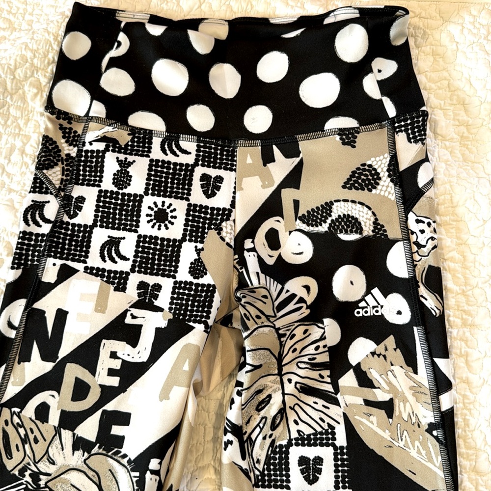Adidas x Farm Rio Athletic Leggings - Size Small - Picture 2 of 4